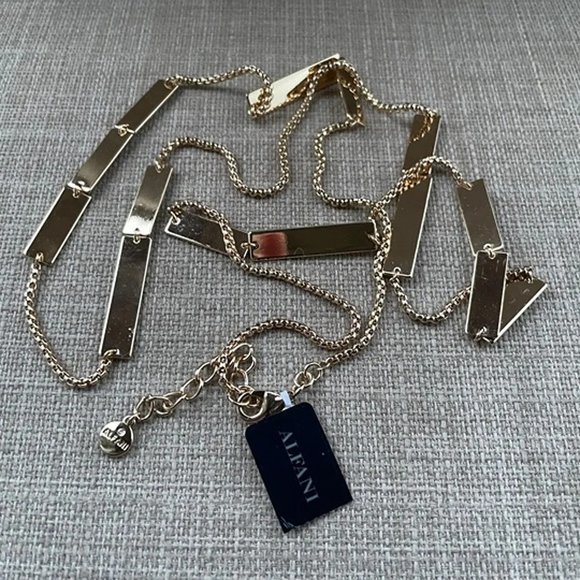 ALFANI Women Necklace Gold Tone Fashion Tablet LNG STN NK TOWER Jewelry - Picture 4 of 11